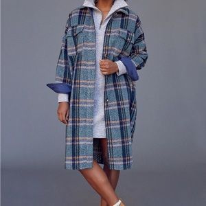 Anthropologie IF BY SEA | Bobbie Plaid Shirt Jacket Coat Shacket | S Worn once!